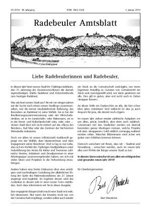 Vorschau 2010
Gedenken am 27. Januar
Stadtjubiläum Radebeul
Ausschreibung sachkundige Einwohner
Änderung der Feuerwehrsatzung
Marktordnung
Änderung der Hauptsatzung
Ausschreibung Planungsleistungen
Entsorgung der Weihnachtsbäume
